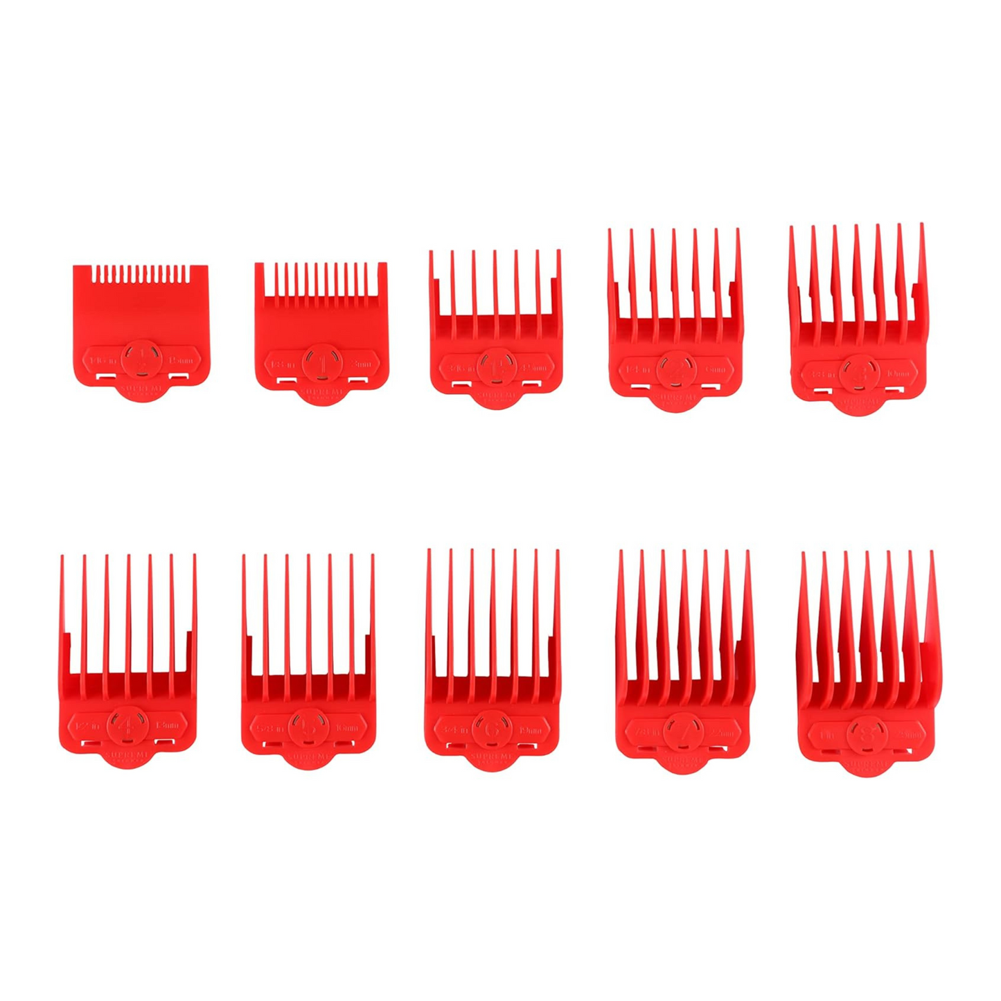 Set de Peines Magnéticos Supreme Trimmer 0,5 - 8 Red